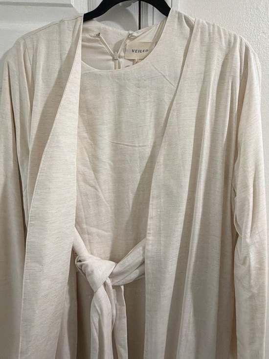 Veiled collection Dresses & Skirts - Veiled collection linen open abaya set